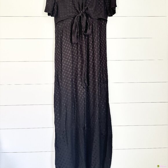 Madewell black wide leg jumper with monochromatic polka dots - Picture 5 of 6